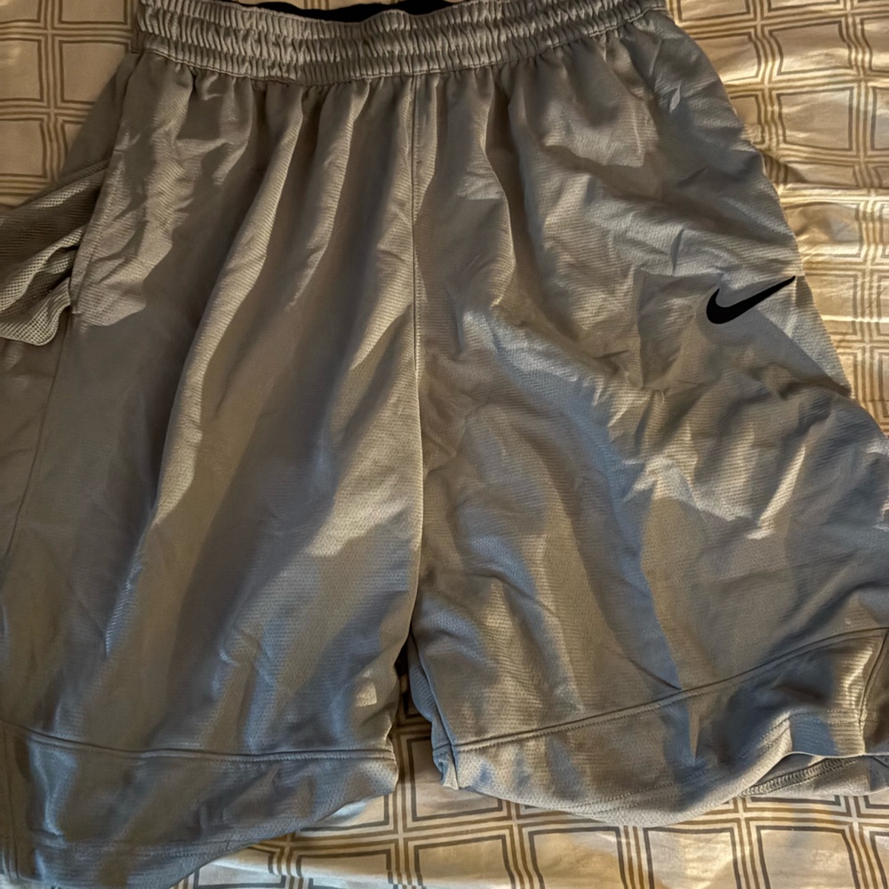 Nike Black and Gray Dri-FIT Shorts
